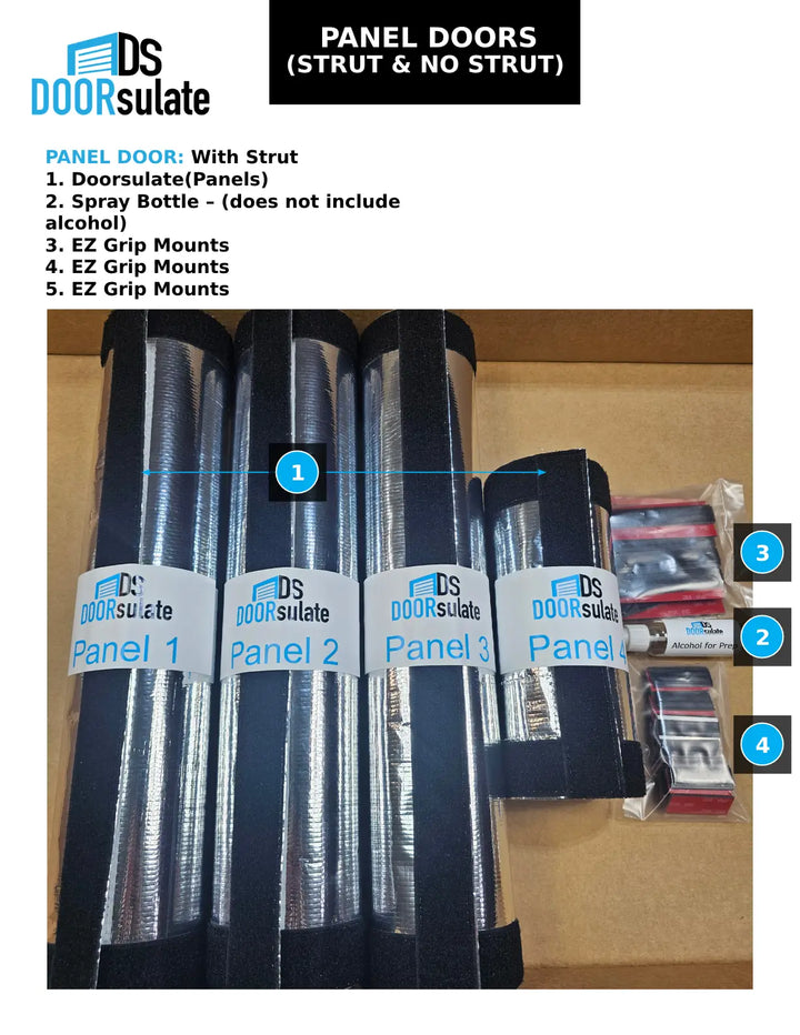 Panel Garage Door Insulation Kit Without Struts